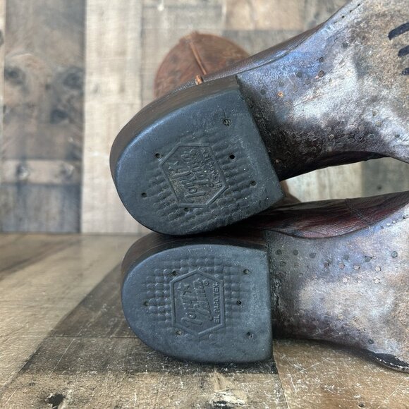 Tony Lama Vintage Gold Label Teju Lizard Western Cowboy Boots Mens 11.5 D - Picture 7 of 12